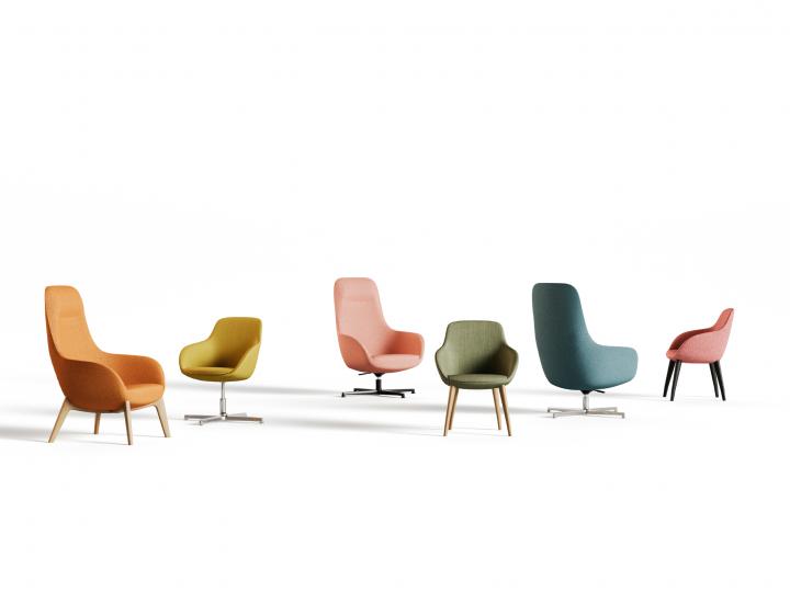 Fauteuil pivotant à dossier haut Truka - ref : truka_1