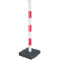 Poteaux PVC pour balisage - Hauteur 950 mm - Fabrication française - Socles et couleurs au choix_1