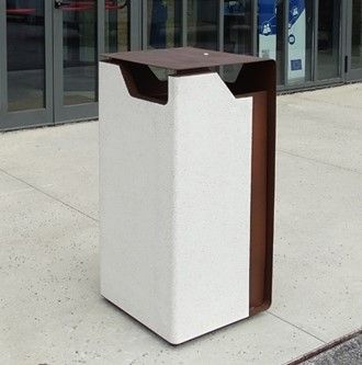 106shieldb - shield - fima - poubelle publique en métal traité avec revêtement latéral en ciment_1