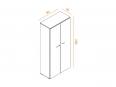 Armoire haute portes battantes CLASSIC L90xH200 - Kesiolt_1