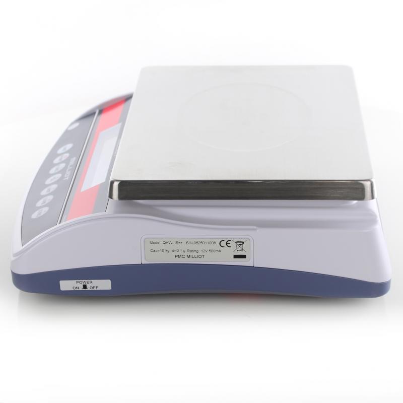 Balance compacte QHW - Balance de précision - Portée 30 kg - Précision 0,1 g - Grand plateau inox 230x300 mm_1