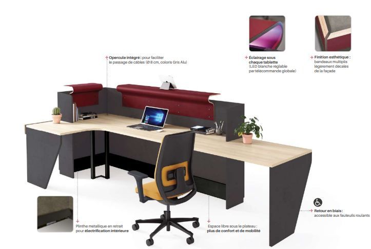 Banque d'accueil prête à installer - Gamme ATLAS_1