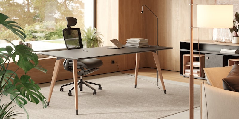 Bureau pour  ordinateur  : design moderne  et ergonomie pour un espace de travail optimal_2