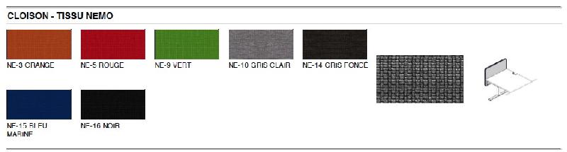 Cloison acoustique pour bureaux bench réglable en hauteur - Drive - MDD - Noir_1