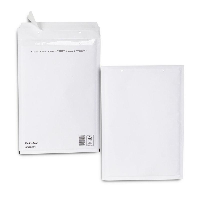 Enveloppe bulle 25x35cm - Paquet de 10 - Papier kraft blanc certifié FSC-Mixte_1