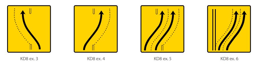 Panneau Type KD8 - Changement de chaussée (Type basculement ou dévoiement)_1