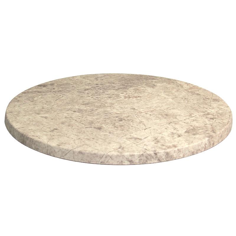Plateau de table Werzalit Ø60 - SMOKEY WHITE_1