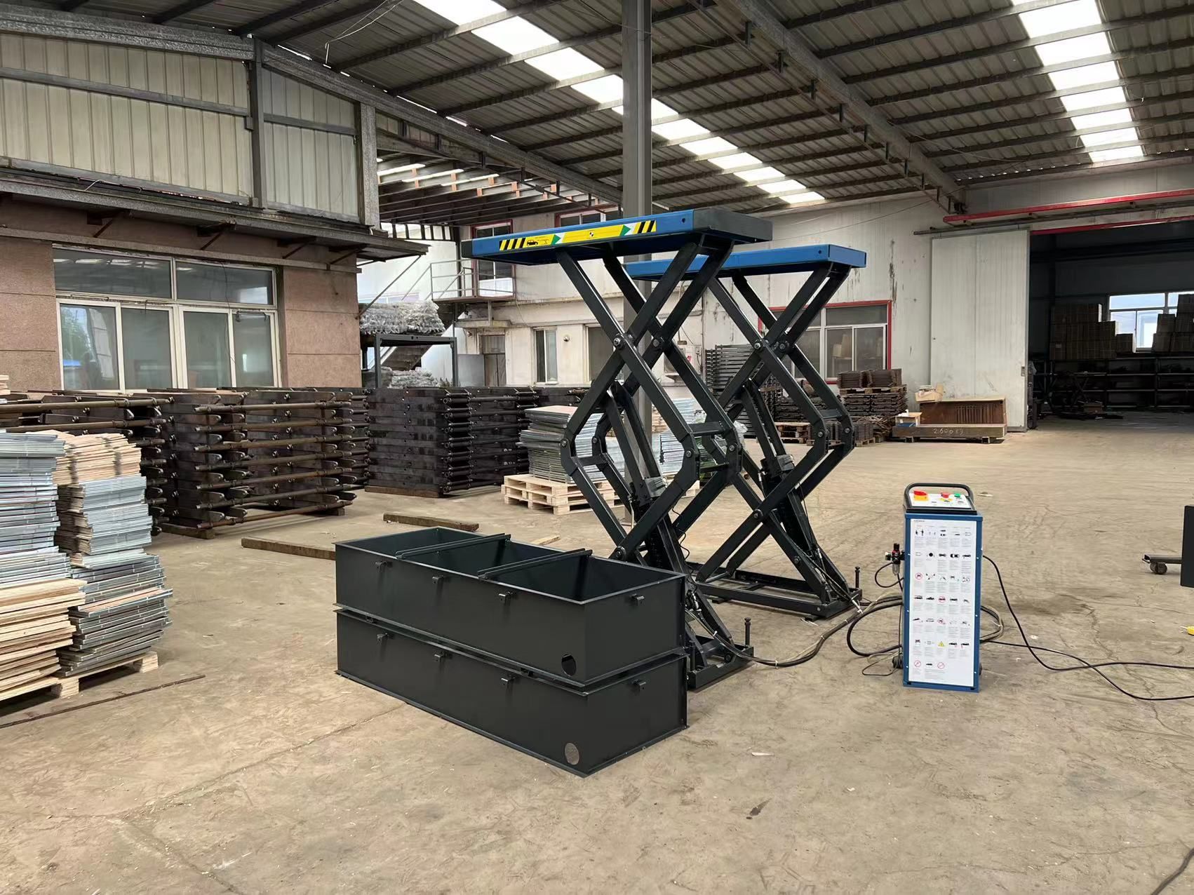 Pont élévateur à double ciseaux galvanisé encastré KROEMER XX64_1