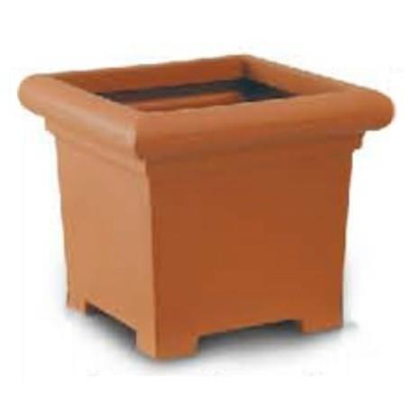 Pot carré lisse emboîtable - Polyéthylène - 21 coloris - Hauteurs 350 à 650mm - Longueurs 400 à 710mm - Largeurs 400 à 710mm_1