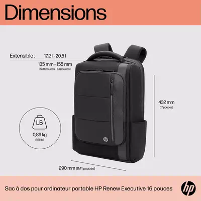 Sac à  dos pour ordinateur portable HP Renew Executive 16 pouces_1
