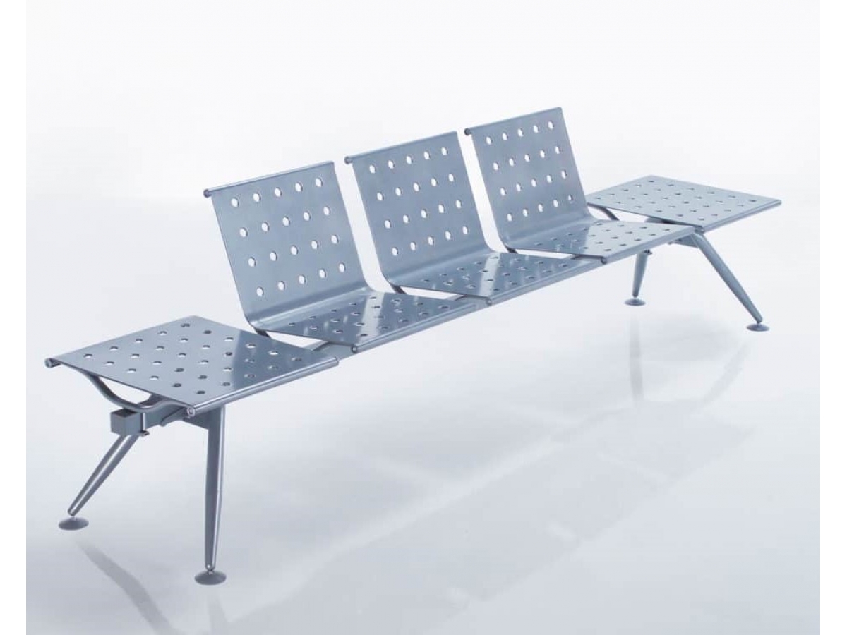 Sièges sur poutre en métal perforé - ULISSE - Design élégant et ergonomique pour espaces collectifs_1