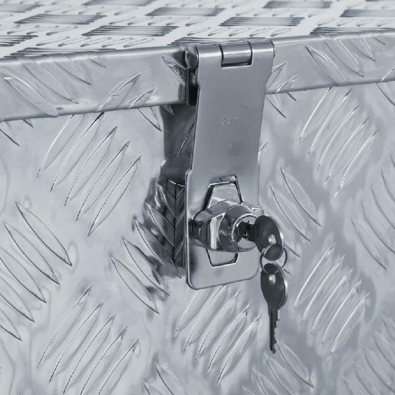 Vidaxl boîte en aluminium 90,5 x 35 x 40 cm argenté 142940_1