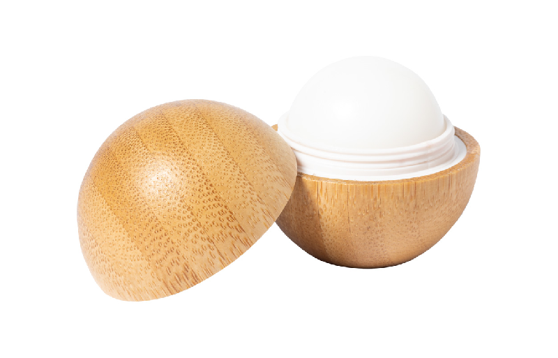 Baume à lèvres rond à la vanille - Étui en bambou naturel avec protection SPF15_1