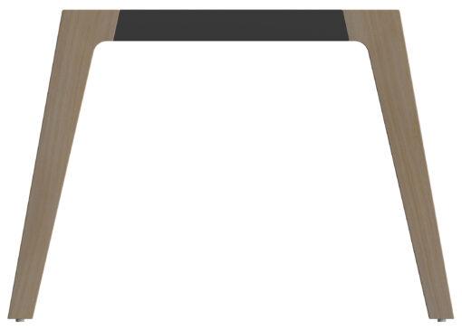 Bureau WOODY Manager neuf - L210 x P100 x H72,5 cm - console retour à droite - pieds carbone - plateau imitation Chêne clair - résistance au feu M3 - certification PEFC_1