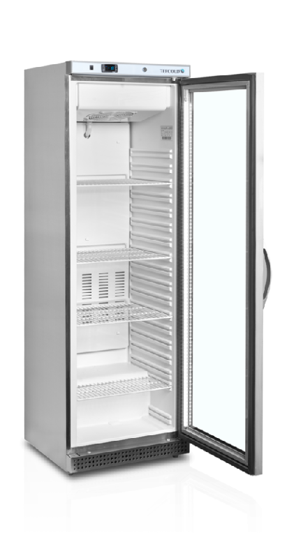 Congélateur vertical de vitrine Ventilé L.600mm 340L ext.SS430 TEFCOLD_1