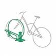 Support 1 vélo VelOne - Spécial petit trottoir - Anti-chute et gain de place_2