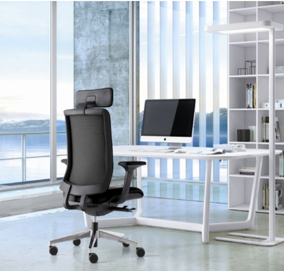 Wi-Max Direction - Siège ergonomique en cuir avec finition noire ou blanche_1