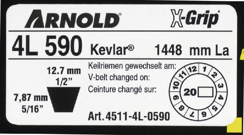 Courroie trapézoïdale X-Grip V - type 4L590_1