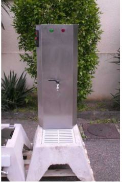 Borne de service camping-car avec 3 éléments indépendants - HERON MIXTE en acier inoxydable_1