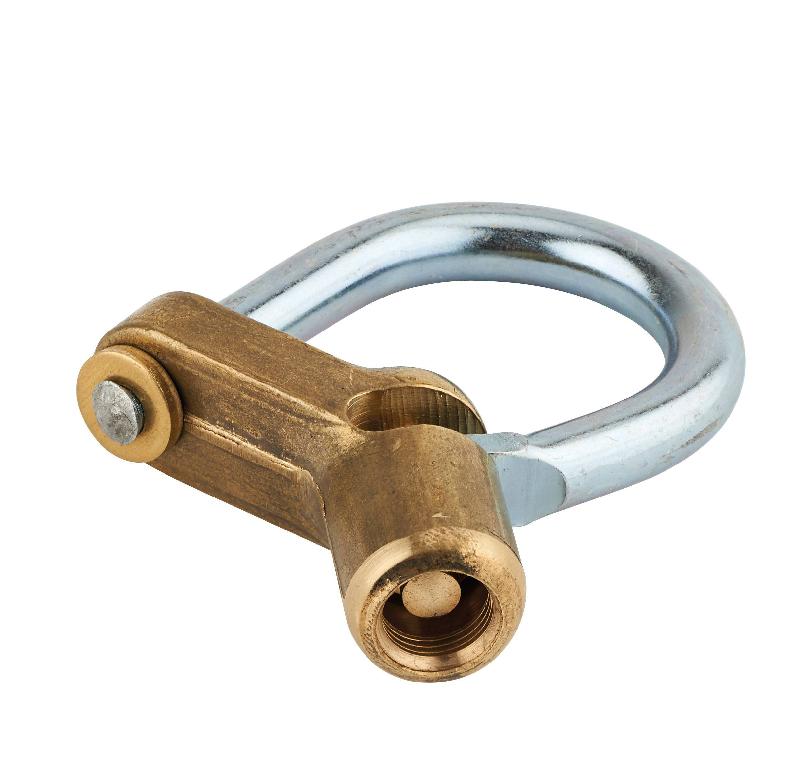 Cadenas d'artillerie 129 à talon coudé - anse acier zingué - condamnation par triangle - THIRARD_1