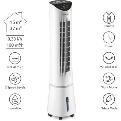 PAE 29 - Rafraîchisseur d'air 3 en 1 - Trotec GmbH - Débit d'air : 100 m³/h - Design ventilateur colonne_1