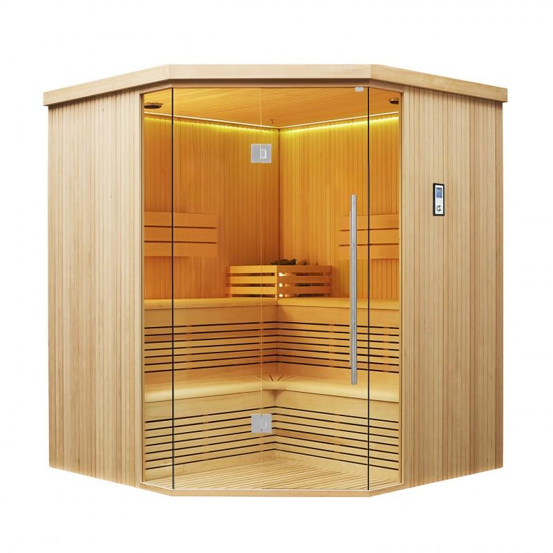 SAUNA D'ANGLE BOREAL® EVASION CLUB 180C - 4 À 6 PLACES - 180*180*210_1