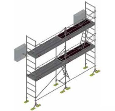 Échafaudage façadier DCM 49 - Dacame France SAS - Tubes d'acier ø 48 mm - galvanisé à chaud_1