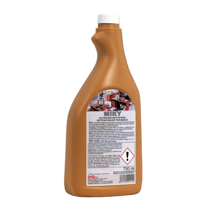 Kemika miky nettoyant brillant pour meubles ph: 7.4 ± 0.2 flacon sans pistolet de 750ml_1