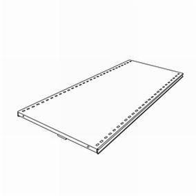 Tablette mono perforée - 1330 x 412 mm - Acier - Crème_1