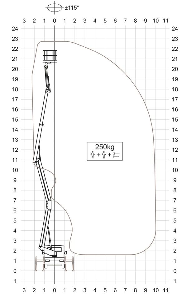 Camion châssis cabine ZED 23.3 JHL / Iveco Daily - nacelle articulée 23m avec bras pendulaire_1