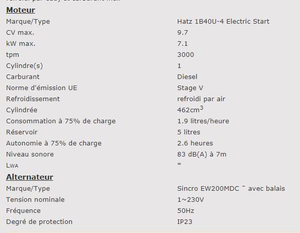 Ep200dx2e - 955012105 - Groupe électrogène Europower 4.4 kVA max - 230V - 200A soudage DC_1