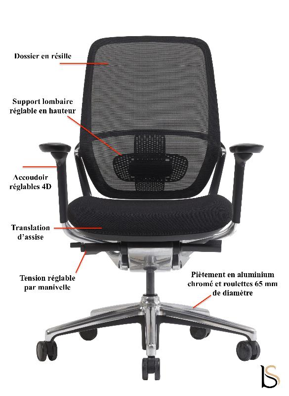 Fauteuil Manager design ZEN - Avec têtière_1