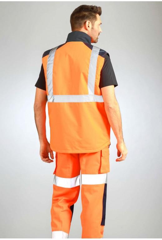 Gilet froid réversible haute visibilité - Visio 10 réf. 90101 - EN ISO 20471 classe 2_1