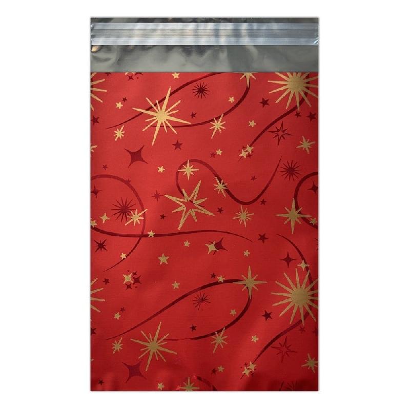 Pochette cadeau polypro avec rabat autocollant Orione rouge 16x21 cm - par 50_1