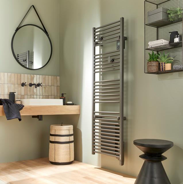 Radiateur sèche-serviettes connecté Doris avec soufflerie 1750W Anthracite - Atlantic - 851241_1