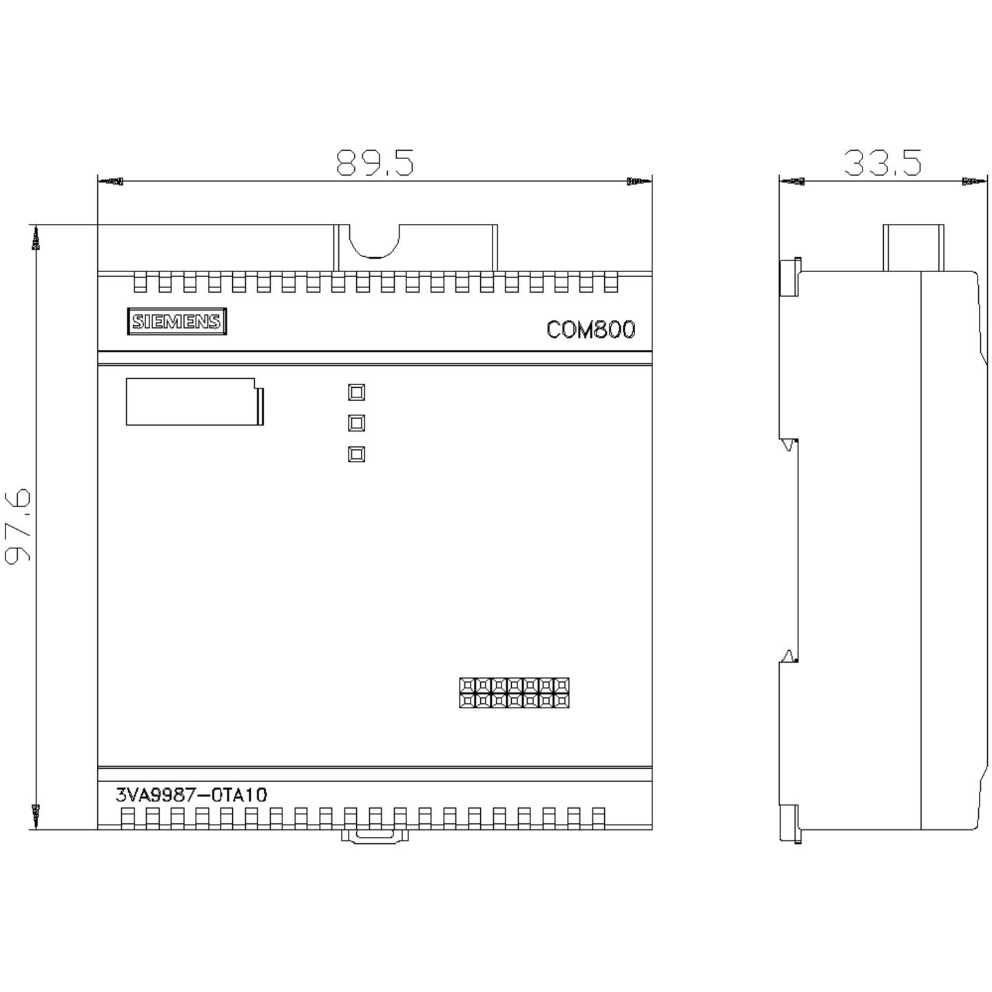Concentrateur de données Siemens 3VA9987-0TA10 - Accessoire pour interrupteur de puissance compact 3VA avec interface Modbus TCP et modules d'extension_1