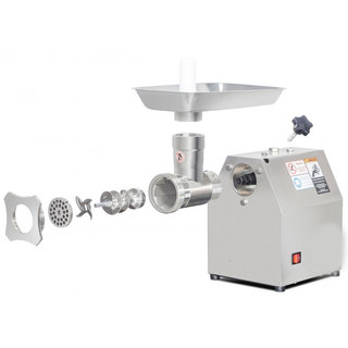 Hachoir à viande électrique professionnel - 750W - 120 kg/h - Trémie inox - Transmission par engrenages à bain d'huile_1