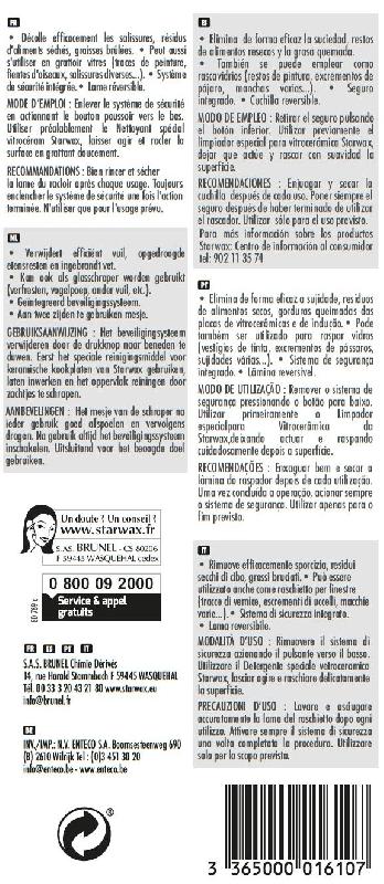 Nettoyant racloir vitroceramique 1610 STARWAX - système de sécurité intégré_1