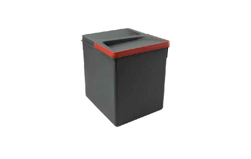 Poubelles pour tiroir de cuisine Recycle Emuca - 15 litres, gris anthracite, hauteur 266 mm_1