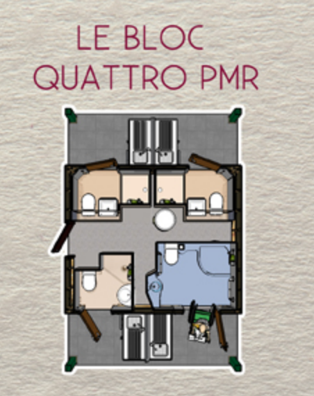 Sanitaires publics extérieurs pmr sanilodge quatro / 4 cabines_0