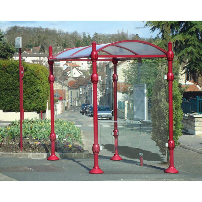 Station bus Province Agora - Réf : 529221.Gpro - Abri de bus en aluminium avec bardage en verre Sécurit® et toiture anti-UV_1