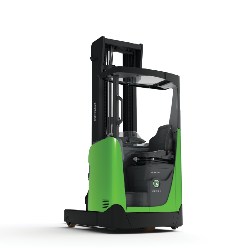 Chariot à mât rétractable R200 pour la manutention de charges à très grande hauteur en Isère et Rhône   -  disponible en achat neuf et en location de courte à longue durée_1