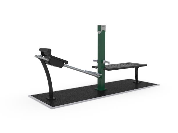 Équipement de fitness extérieur - Denfit Gym Combi 8 - 8065121 - Hags - Vert - Installation sur dalle ou plot béton_1