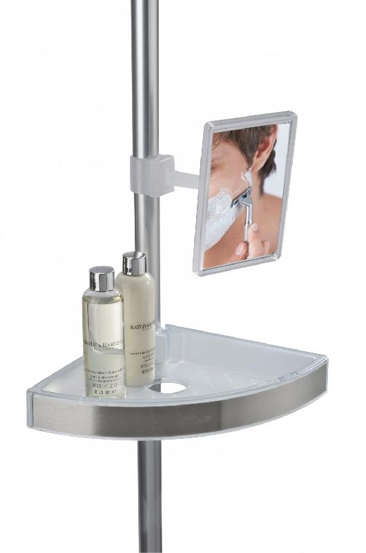 Étagère de bain / douche premium télescopique sol-plafond, chromé - Aluminium inoxydable - WENKO_1