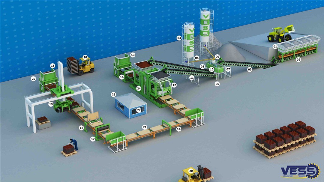Machine à pavé et bordures automatique VESS 10.2 - 700 m²/jour - BEYAZLI GROUP - Capacité élevée et servomoteur_1