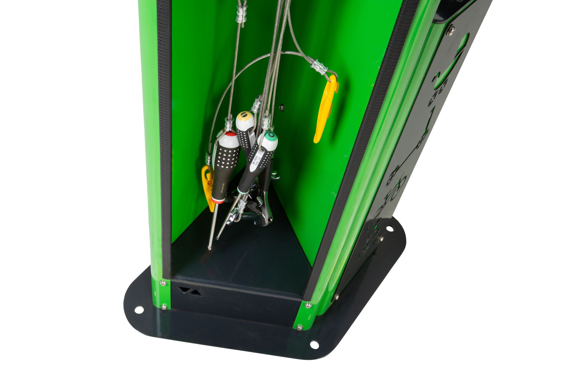 Station de réparation et gonflage vélo avec clés plates, tournevis, démonte-pneus, pompes - SAWO_1