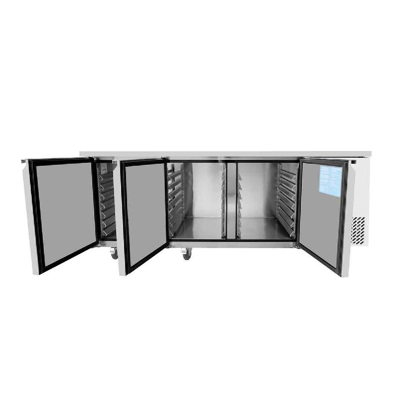 Table réfrigérée positive 3 portes 400×600 avec dosseret Atosa_1