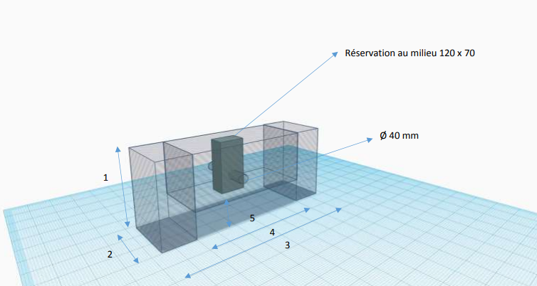 Bloc de béton moulé empilable - Masse béton 150 KG Lestage - REF2190150_1
