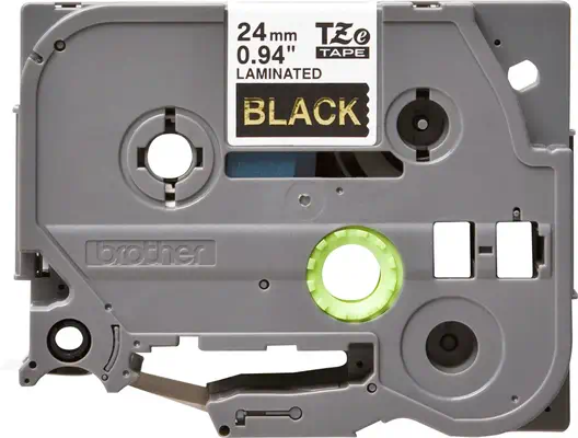 Brother TZE-354 ruban d'étiquette Or sur noir_1