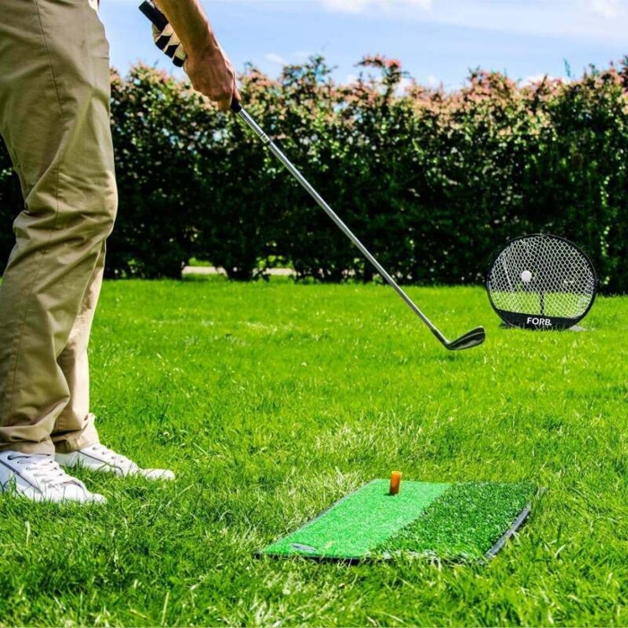 FORB Filet de Chipping Pour l'Entraînement de Golf - Filet de Chip Pop-Up - Taille 60cm - Matériaux de haute qualité - Poteau en fibre de verre - 4x piquets d'ancrage en acier_1